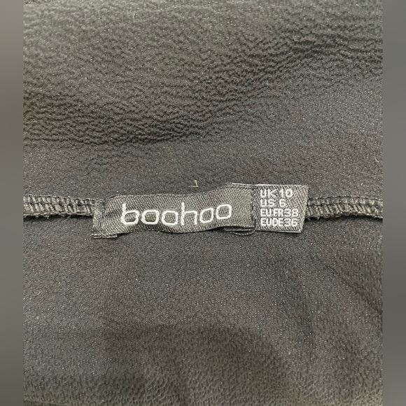 Boohoo Long Black Blazer Jacket with Pockets - size 6 - Picture 5 of 8